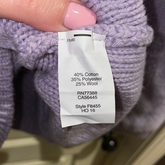 J. Crew Factory Lavender Cable Knit Sweater - Picture 6 of 6
